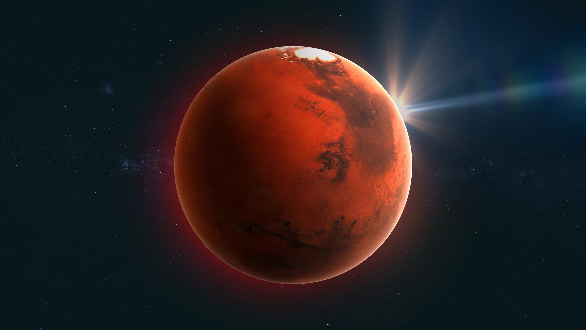 Mars Planet 3D Render